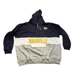 Nashville Predators Men’s 1/2 Zip Pullover Hoodie Sweatshirt